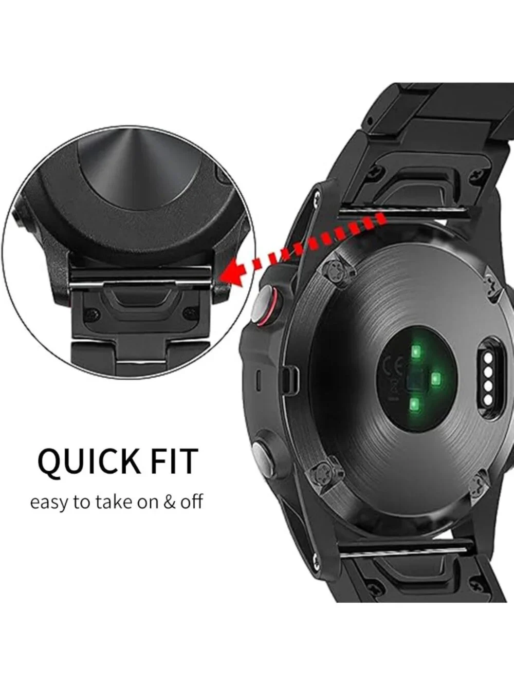 Durable Titanium 22mm & 26mm Quick Release Watch Bands for Fenix & Forerunner